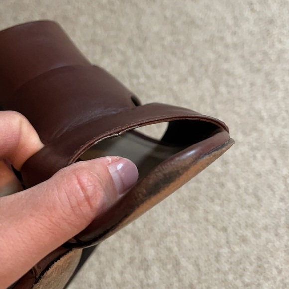 - Donald J. Pliner Jenkin brown wedge sandal size 8 - Picture 4 of 14